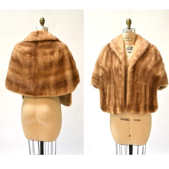 Vintage Caramel Fur Stole circa 1950’s - Picture 5 of 12